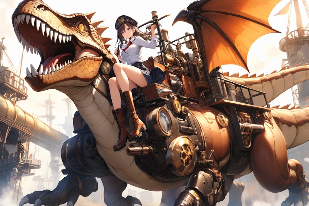 Steampunkで強化されたT-Rex