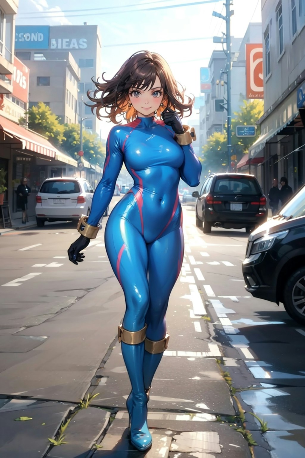 Catsuit in the street