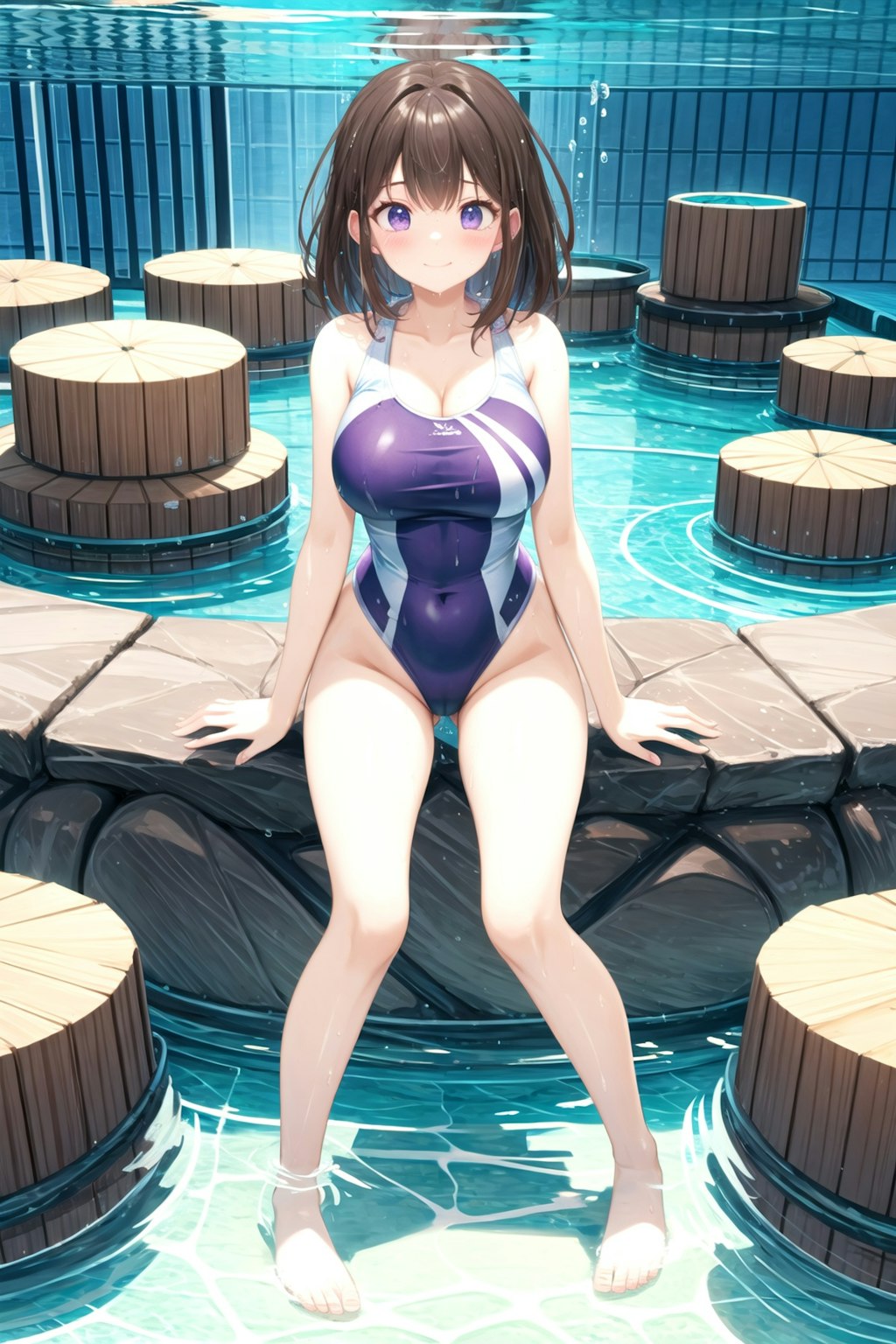 Purple swimsuit