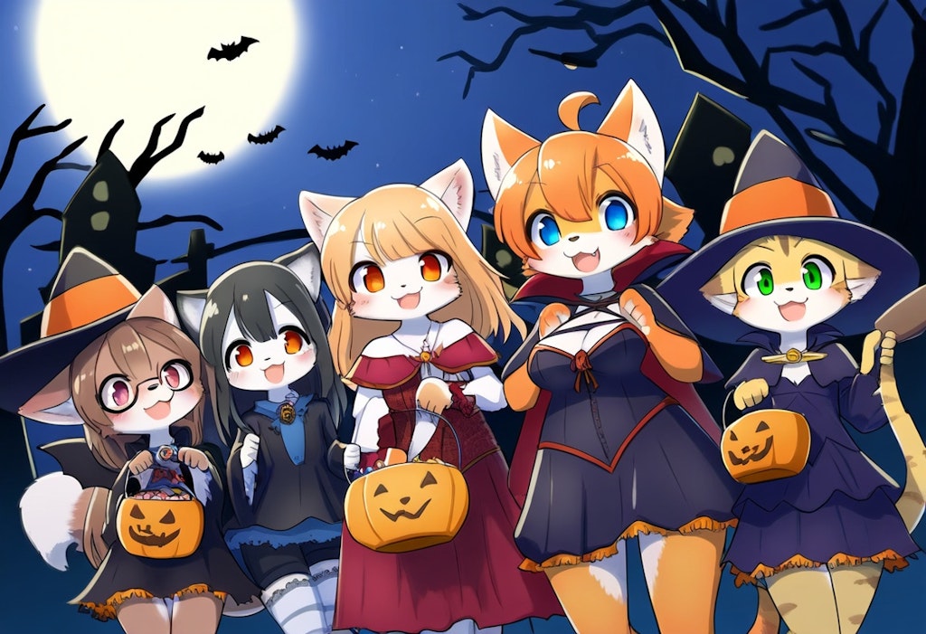 ケモナー　ネコ娘　ハロウィン