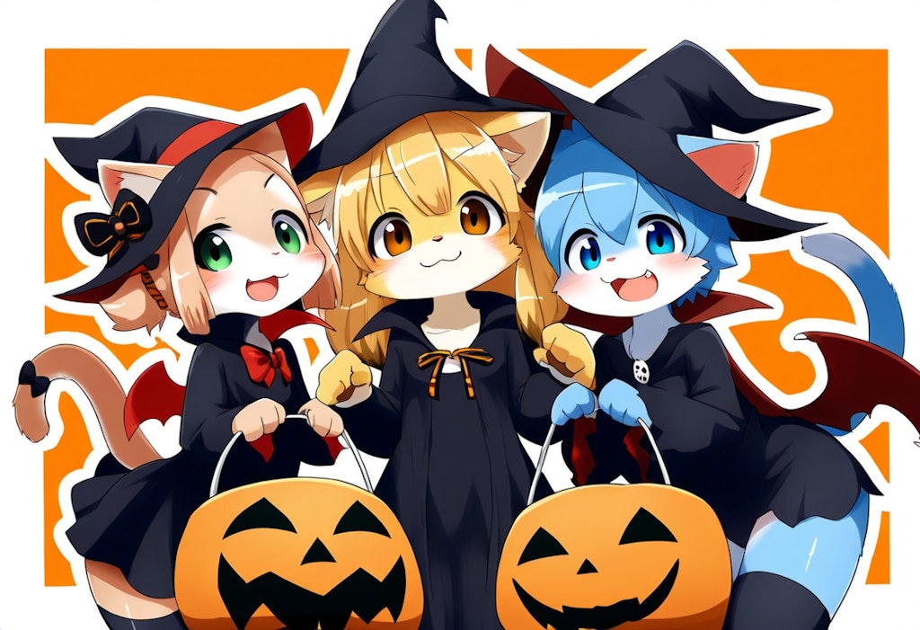 ケモナー　ネコ娘　ハロウィン