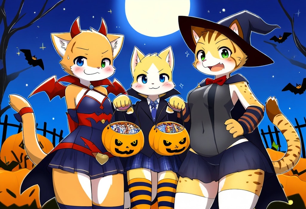 ケモナー　ネコ娘　ハロウィン