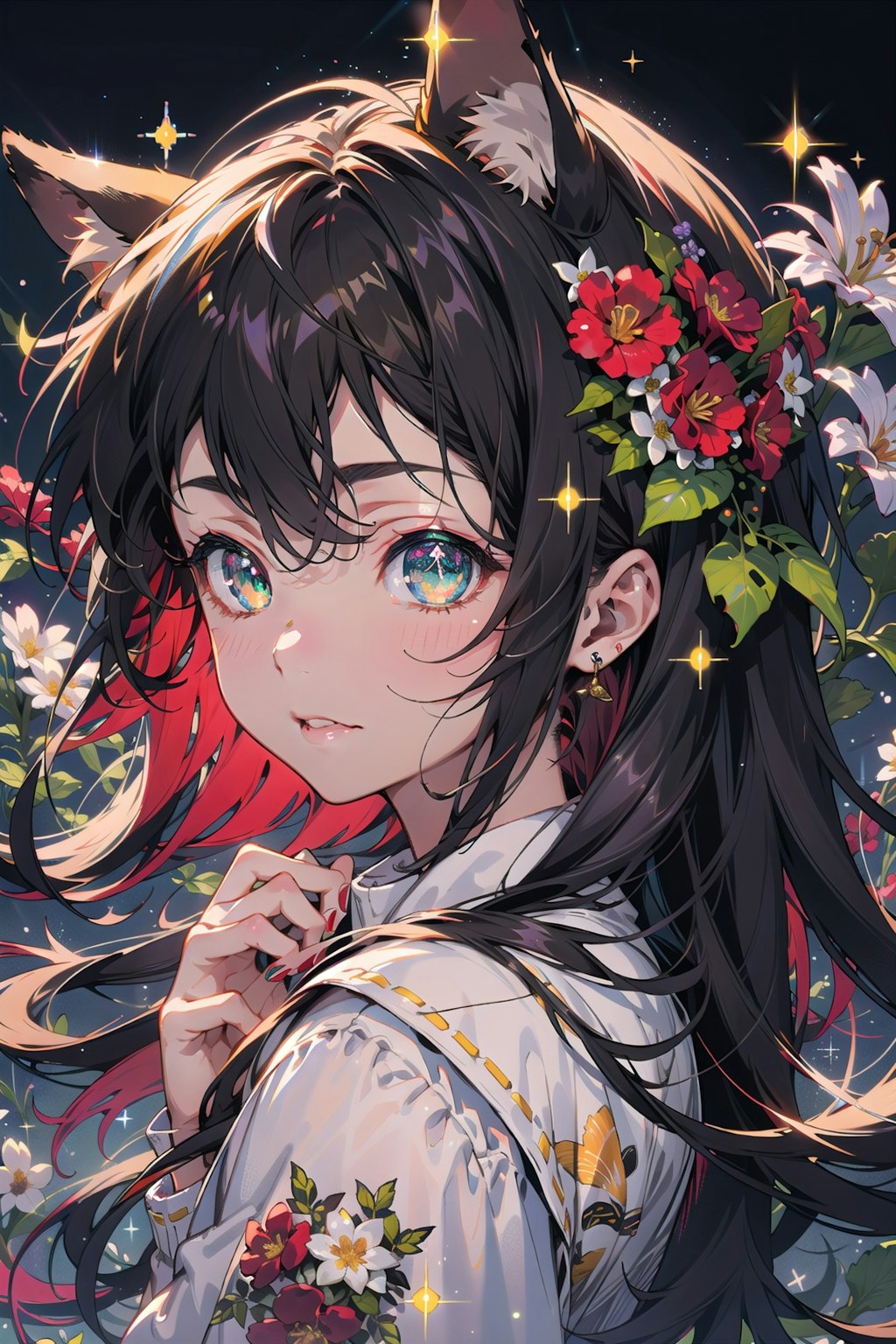 Black Floral Background