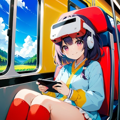 ゲーム少女の鉄道旅行 | の人気AIイラスト・グラビア