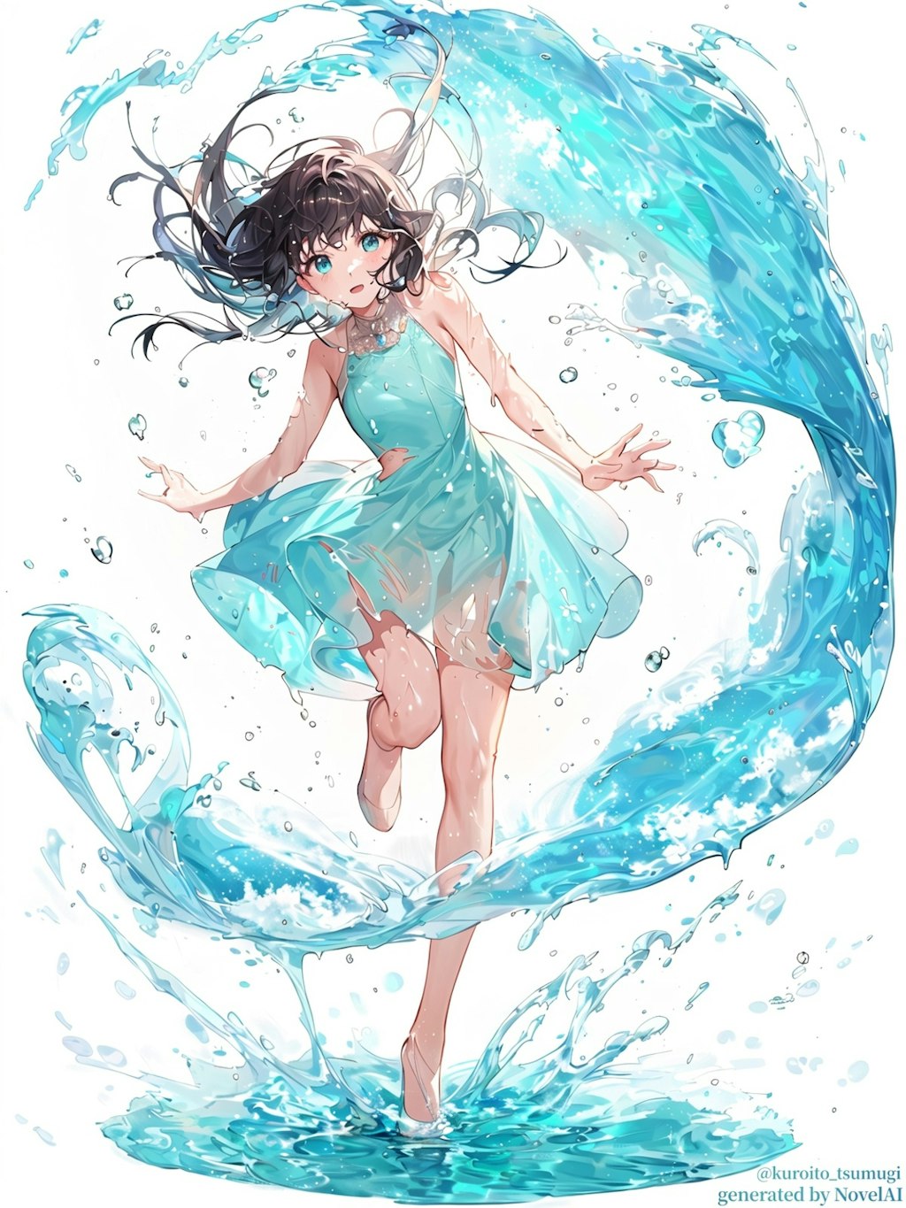 aqua dress