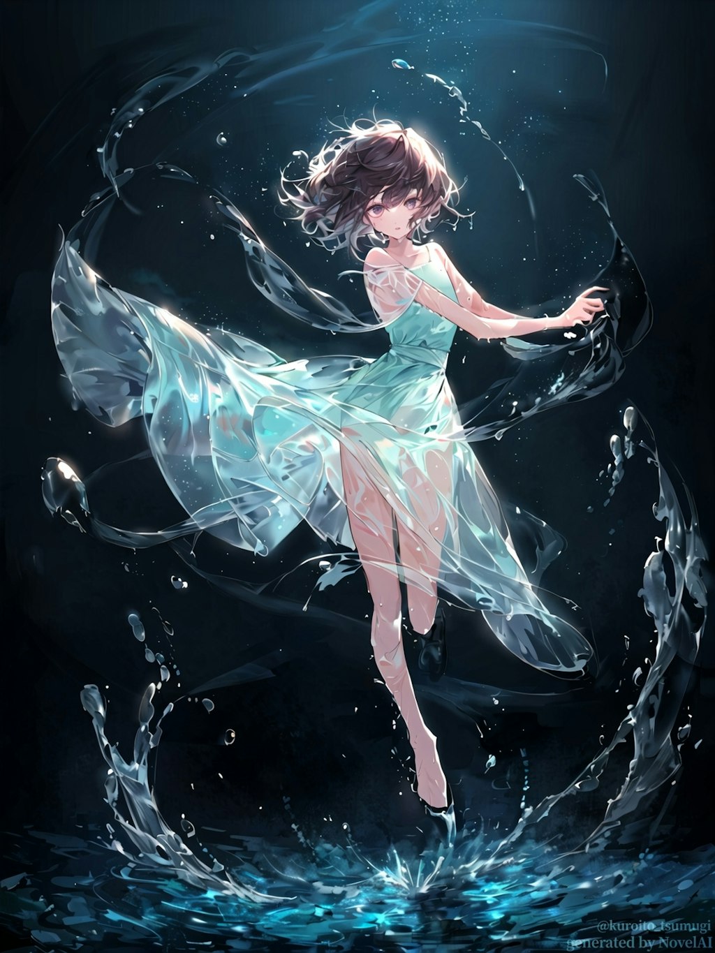 aqua dress