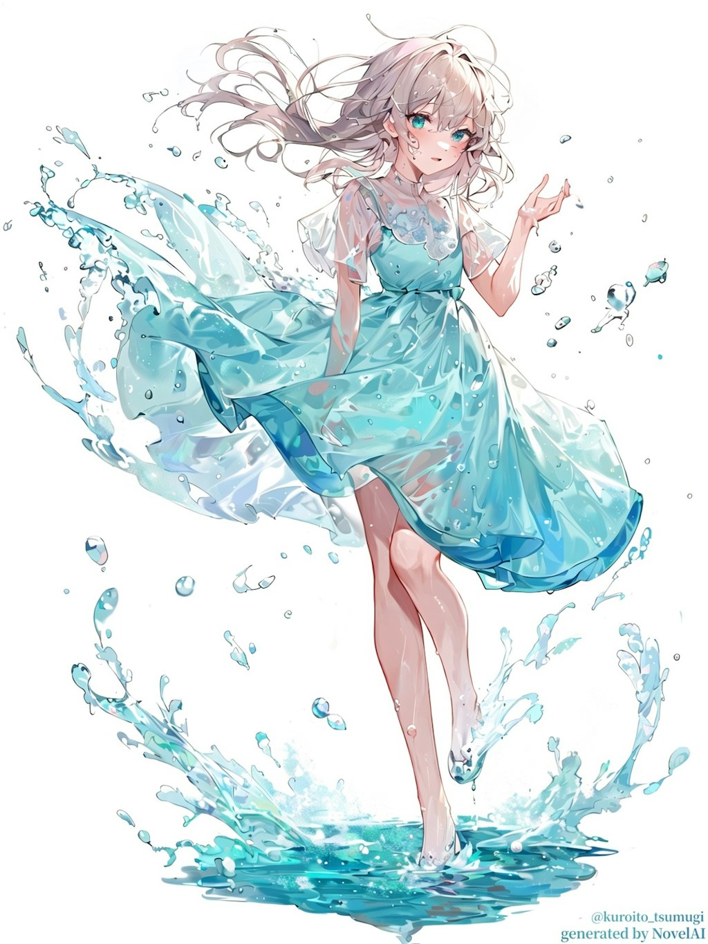 aqua dress