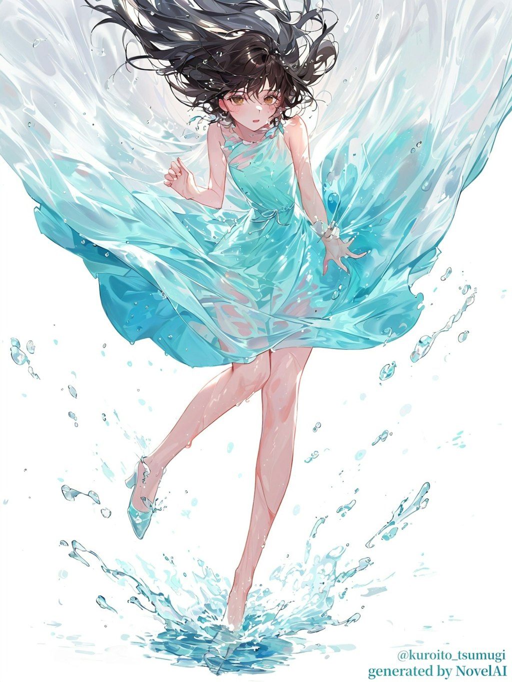 aqua dress