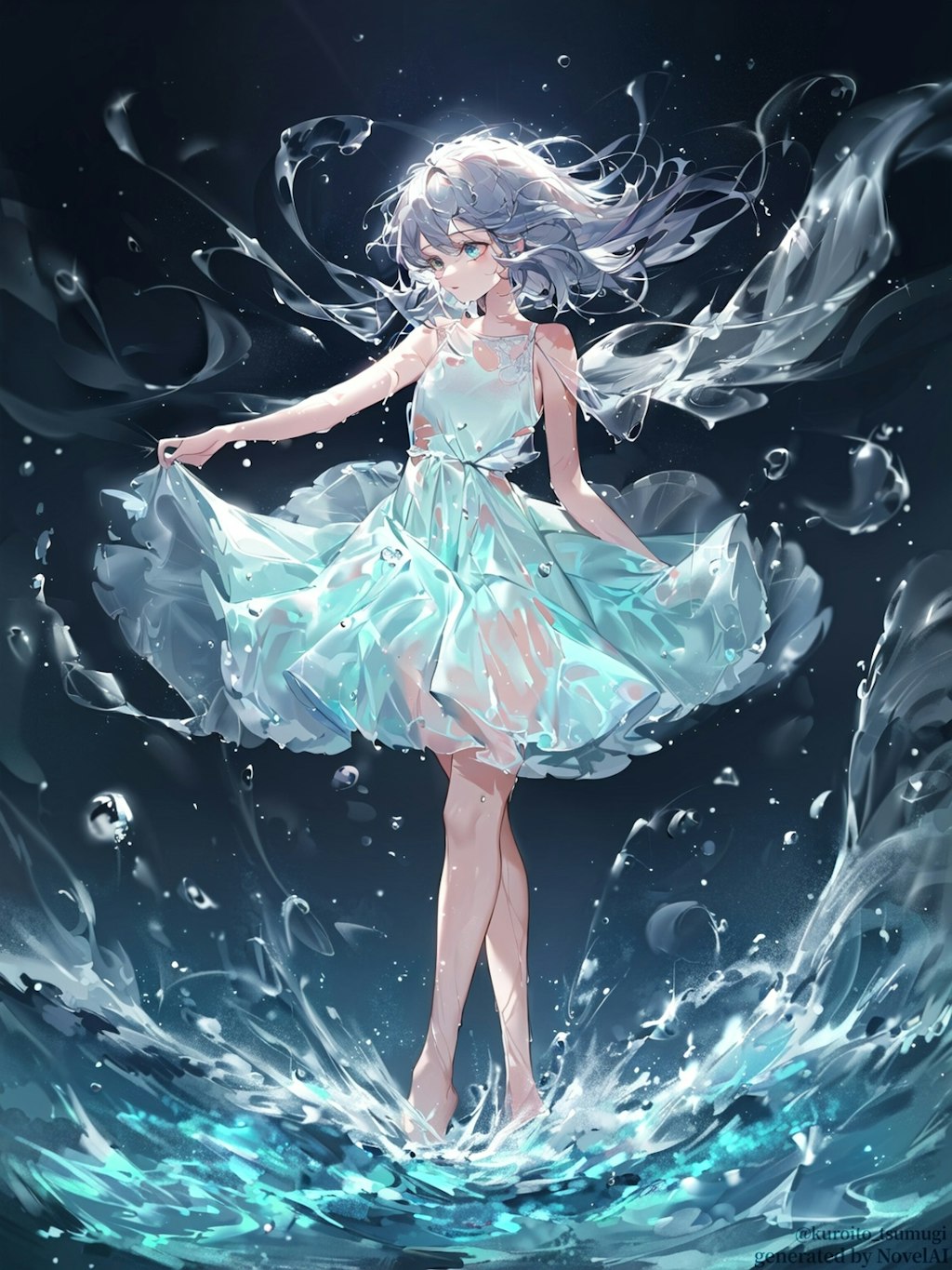 aqua dress