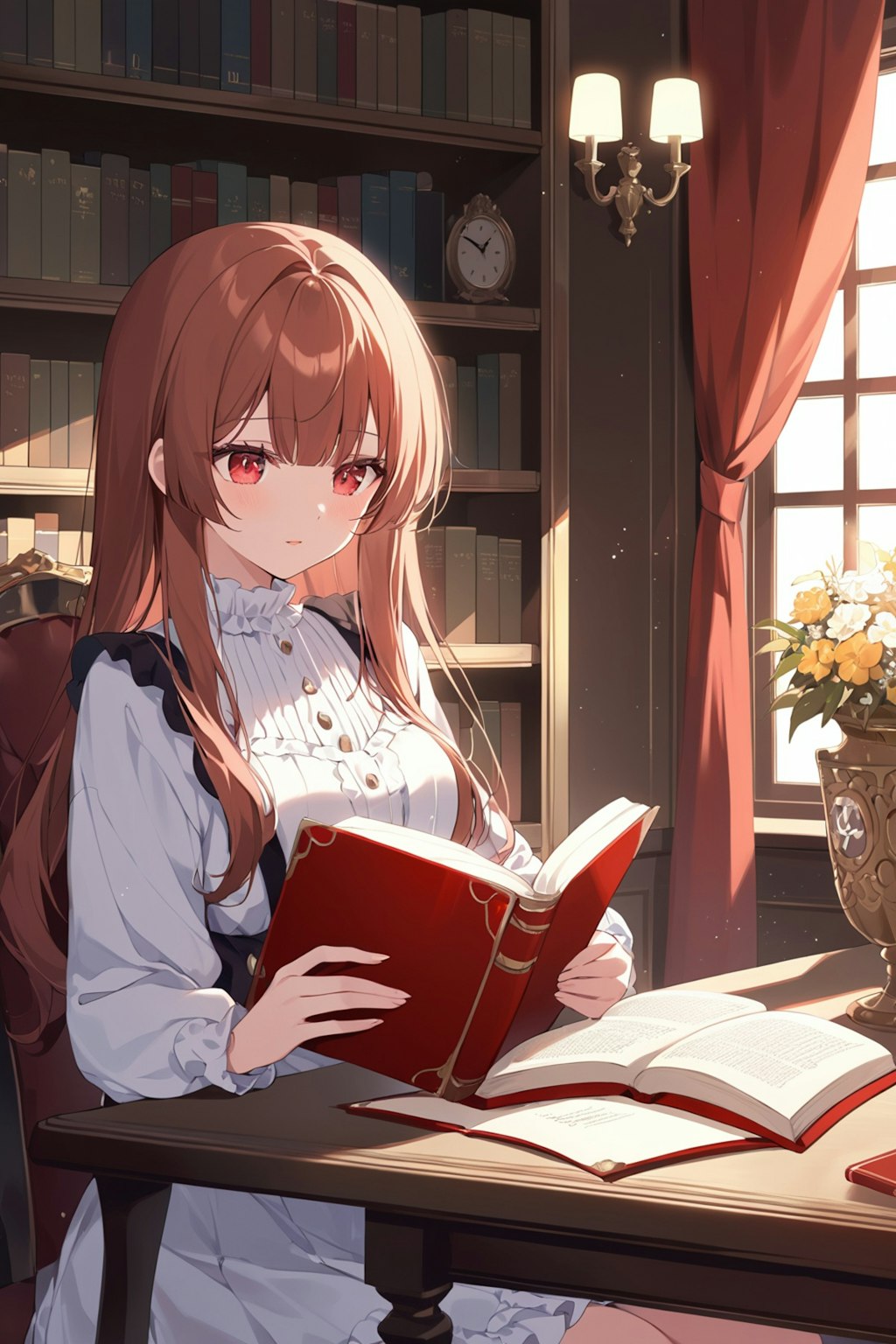 読書をする女の子　その２