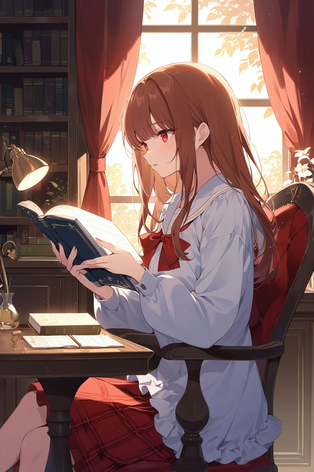 読書をする女の子　その２