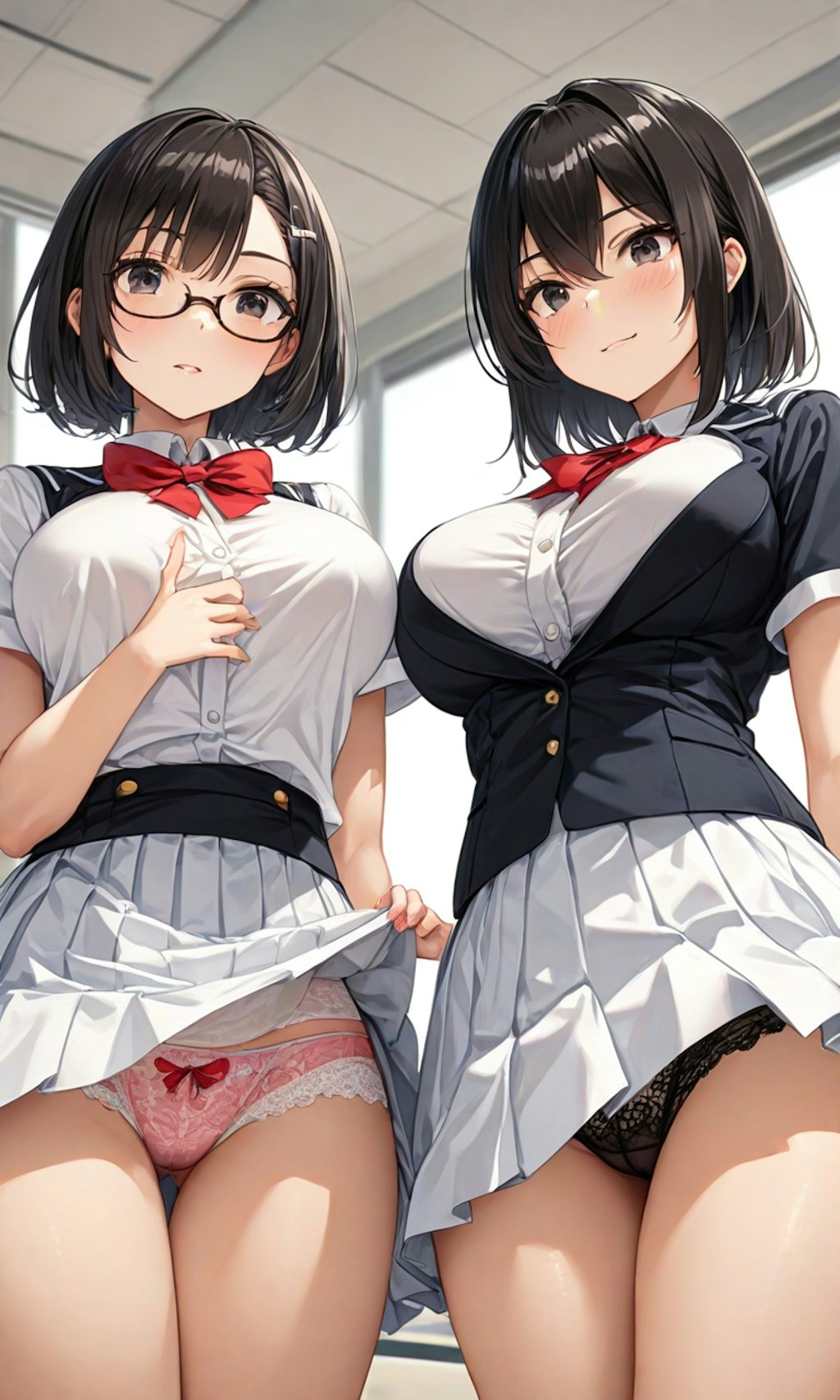 パンチラとセーラー服と眼鏡と女子高校生と