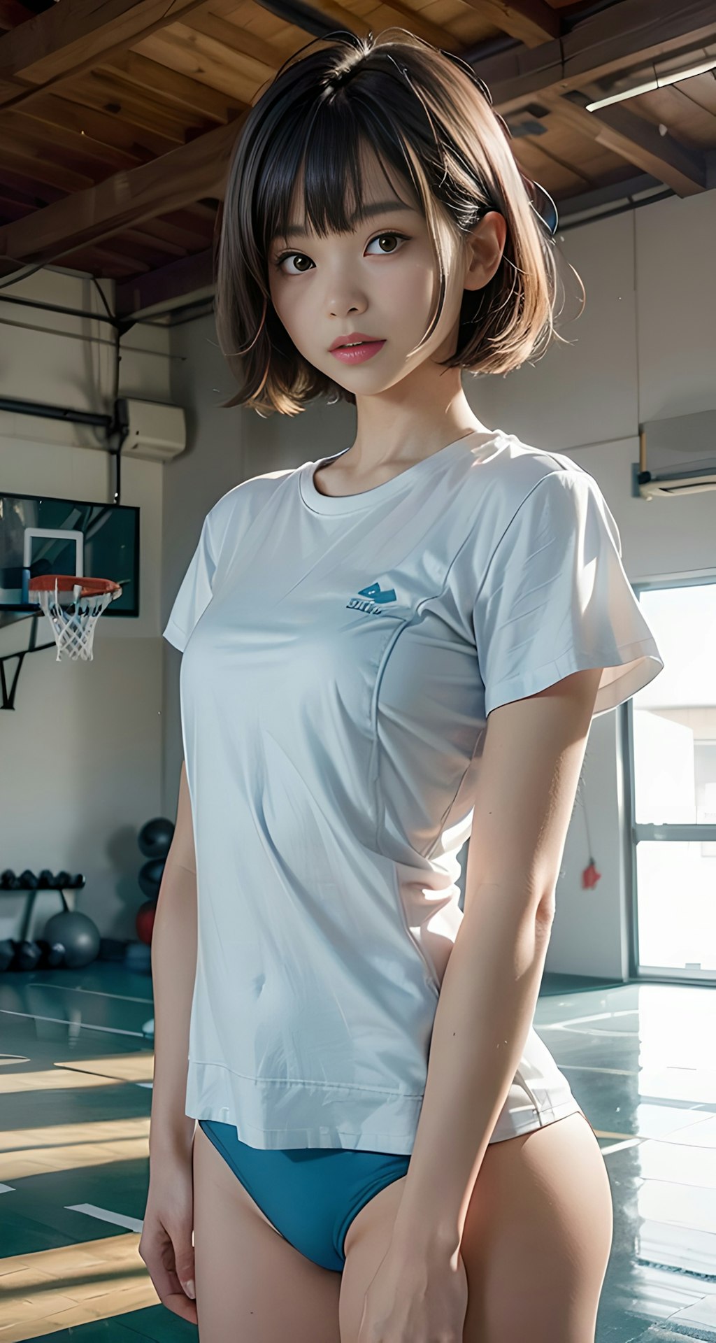 競泳水着 xTシャツ練習娘1