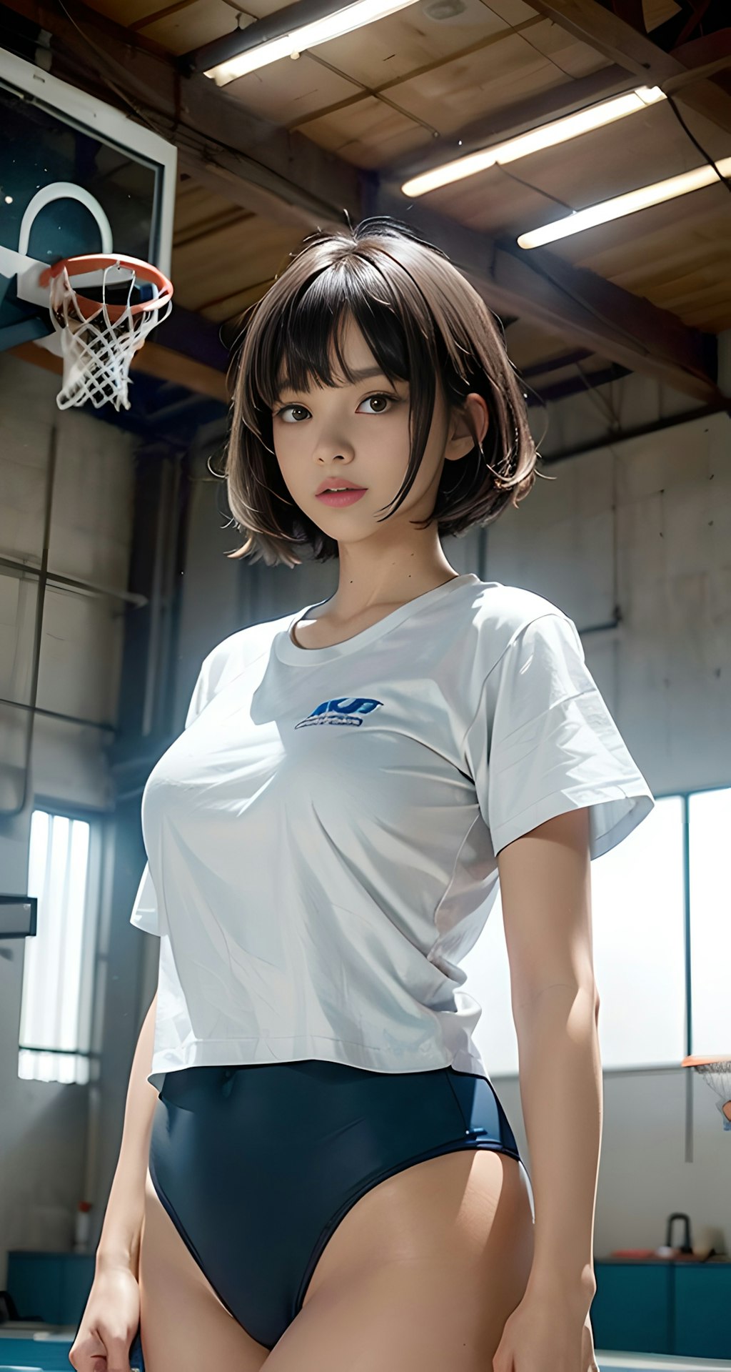 競泳水着 xTシャツ練習娘1