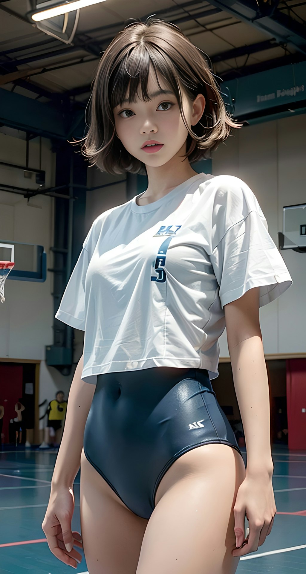 競泳水着 xTシャツ練習娘1