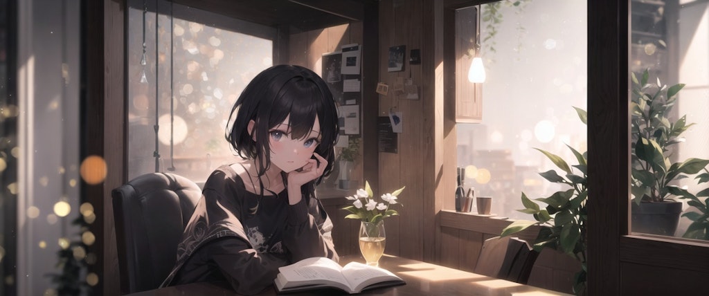 読書中女の子