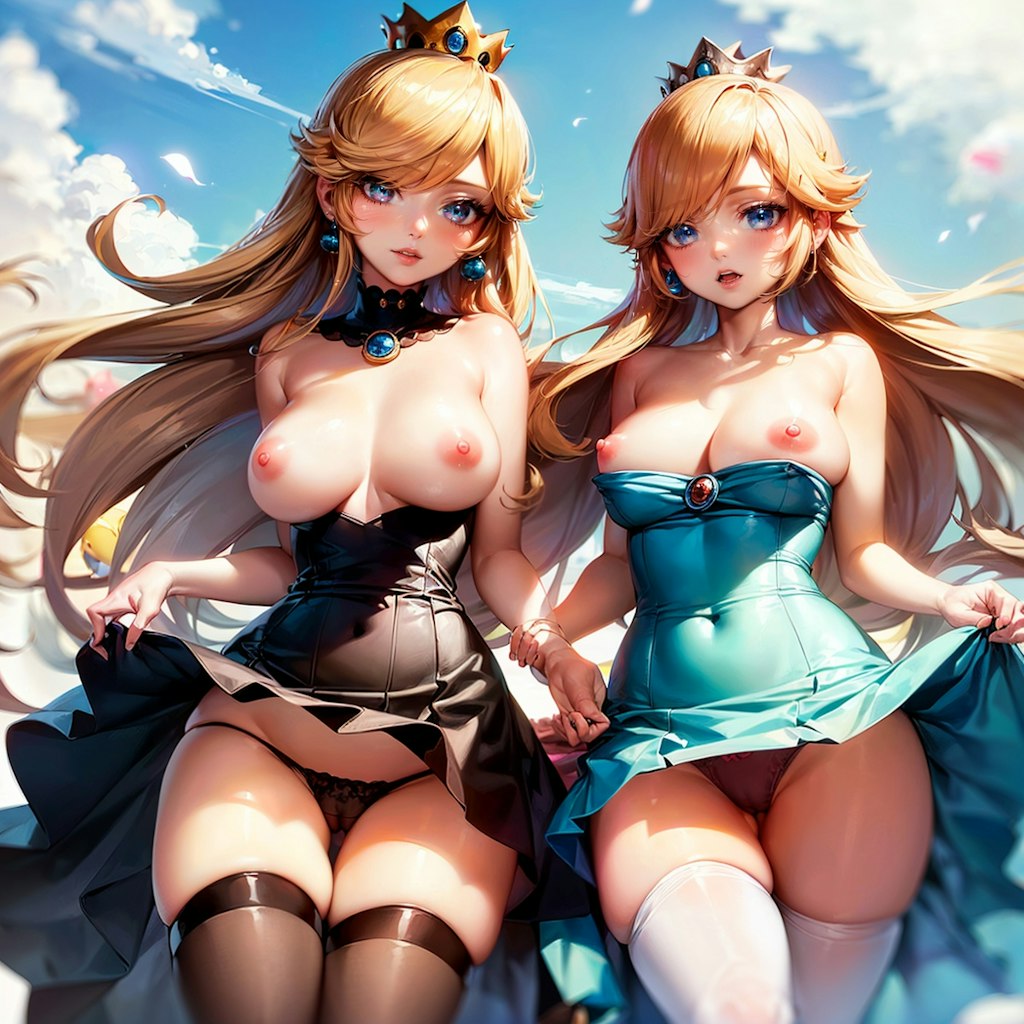 小さな星の形をした生き物「チコ」を見守るセクシーな「ロゼッタ姫」のアートヌード