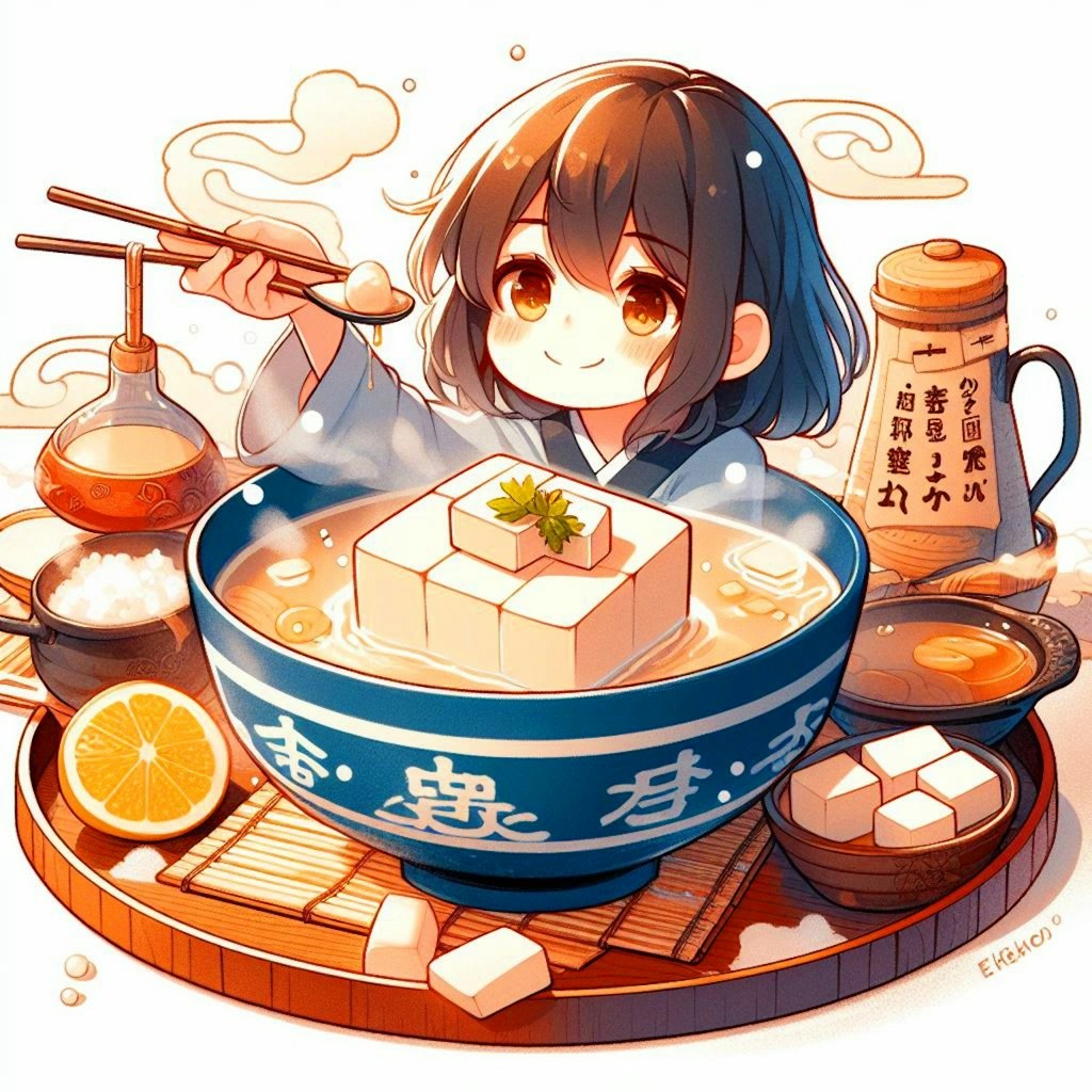 湯豆腐を食べよう…？？(4枚)レトロモダン街シリーズ111