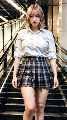 女子高生 jk 金髪 制服 ミニスカート ギャル