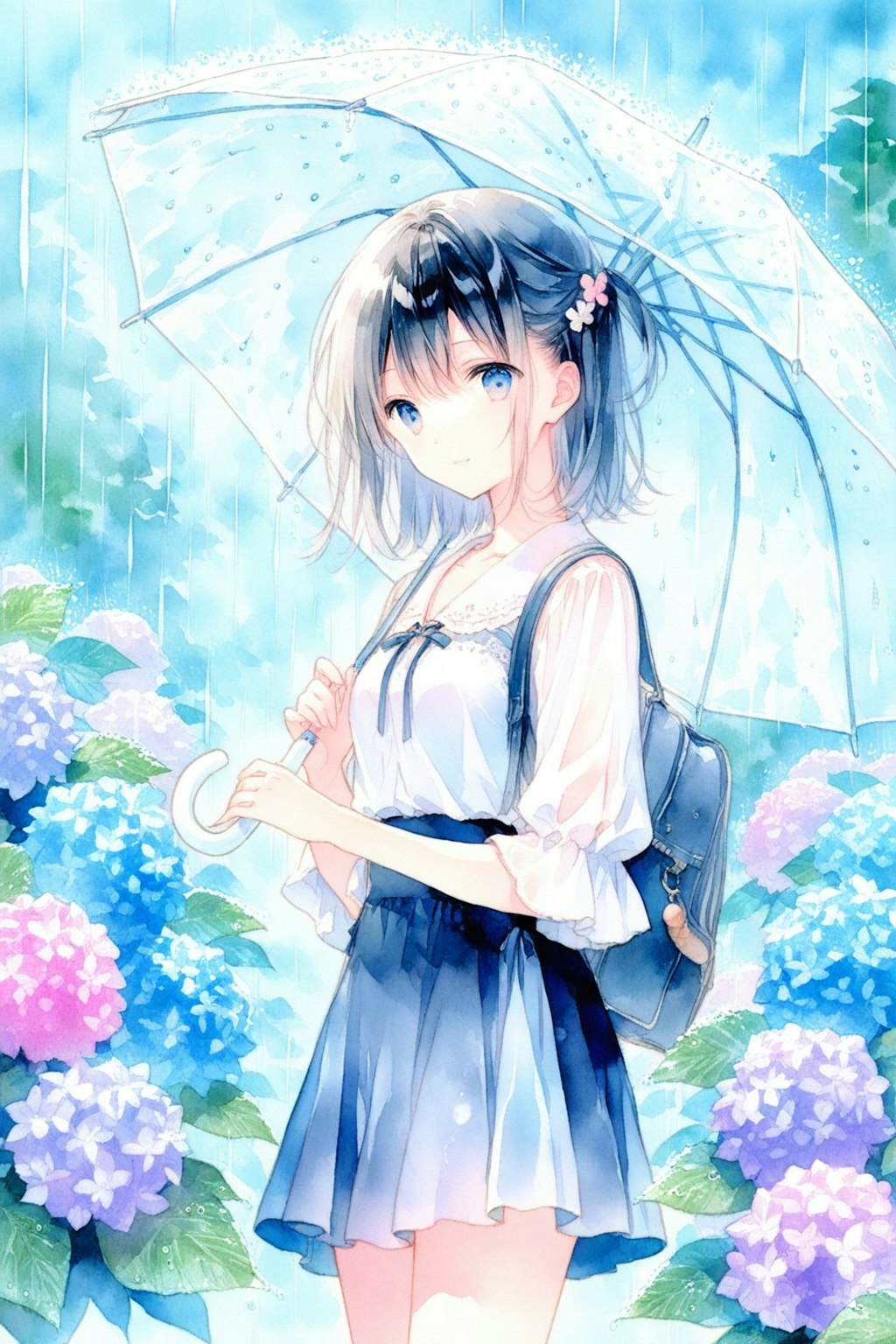 ビニール傘。
