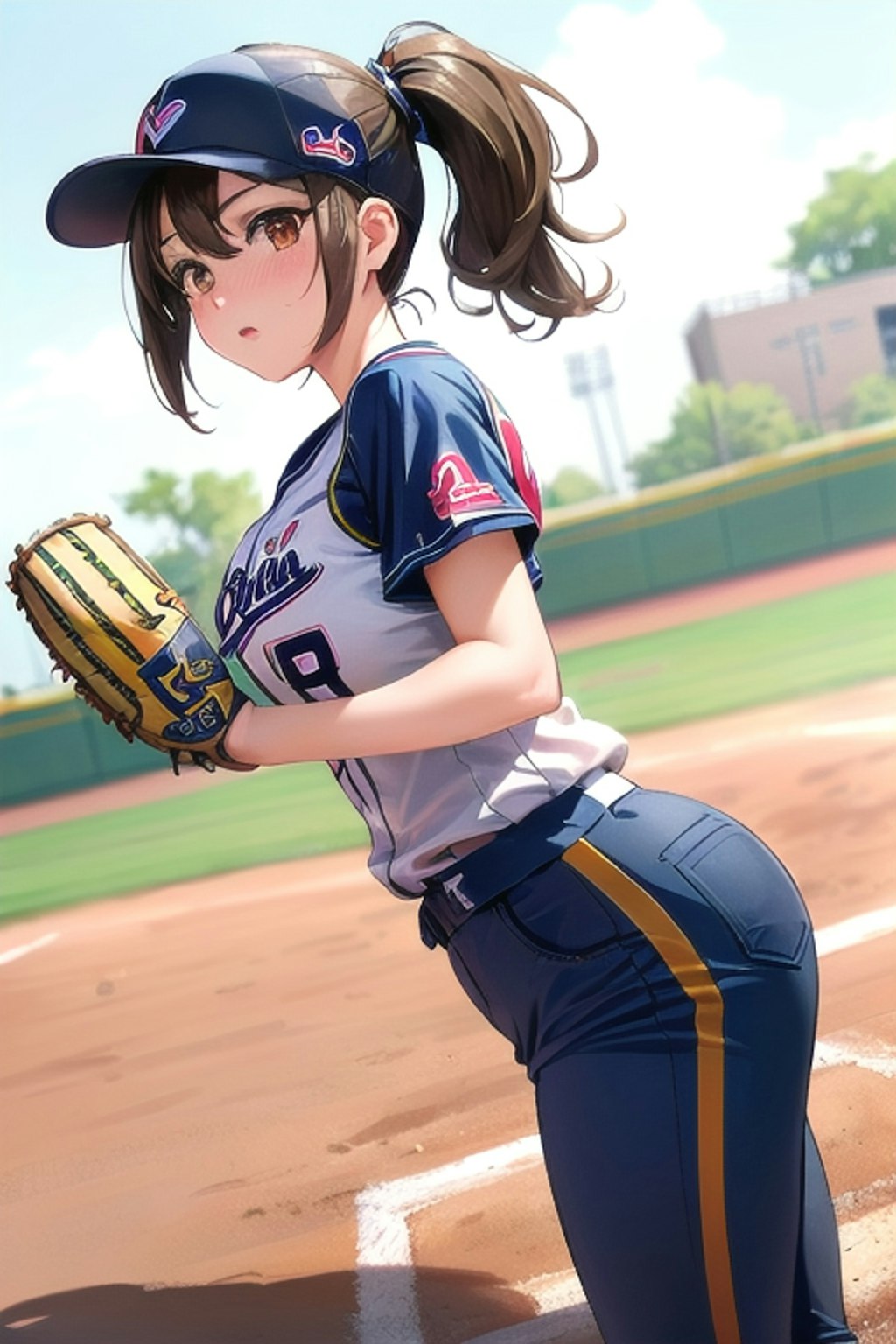 １日の女子ソフトボール