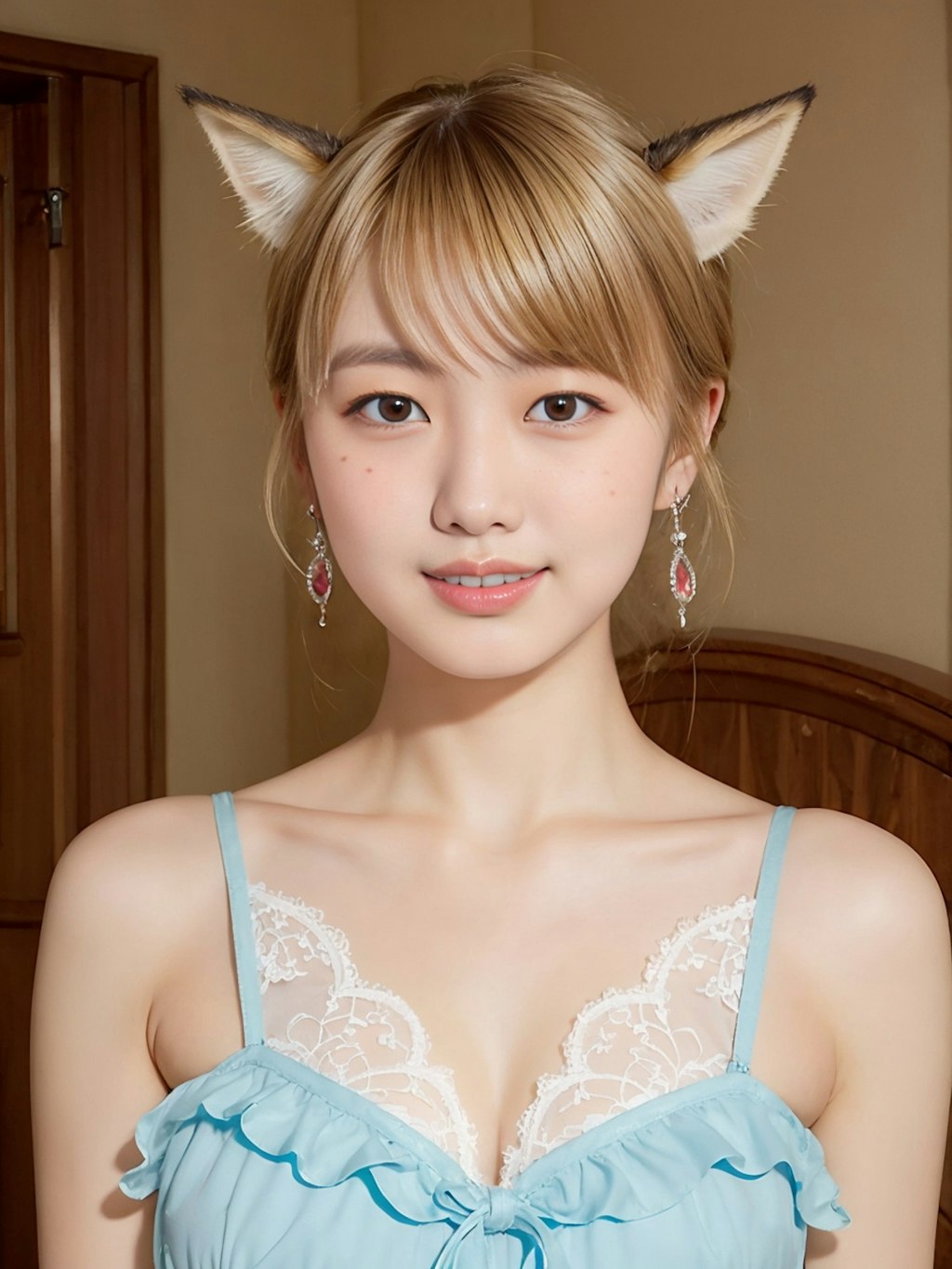 女学生with猫耳