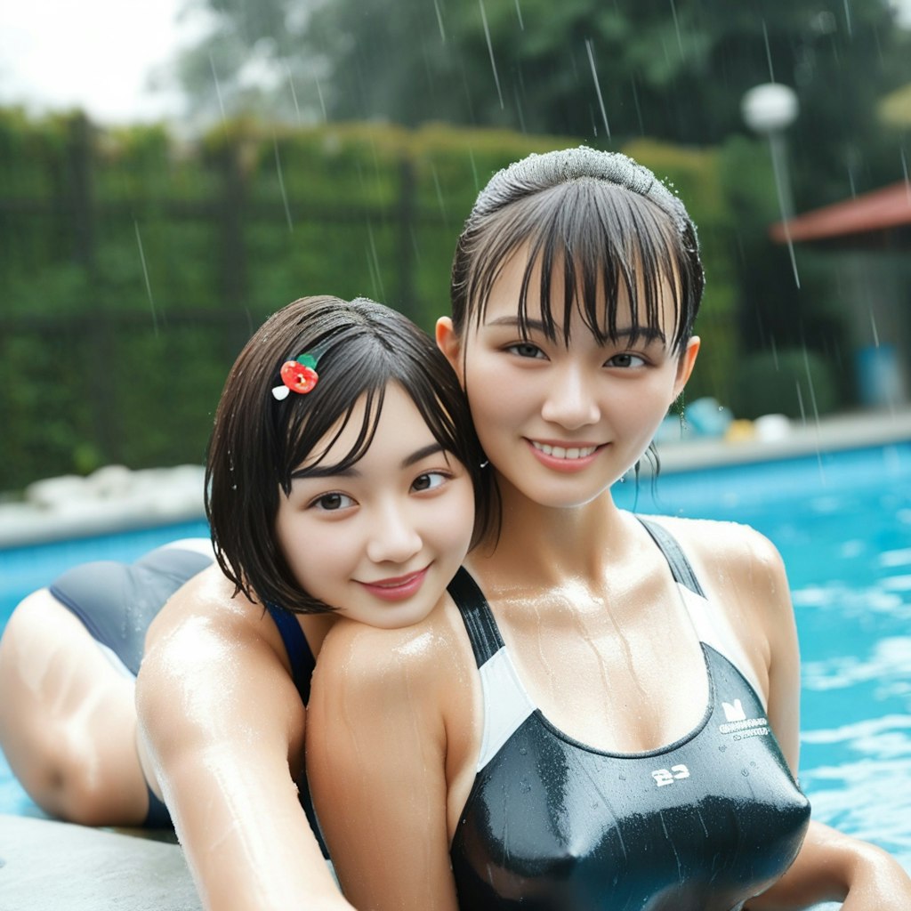 競泳水着 水泳部の女の子