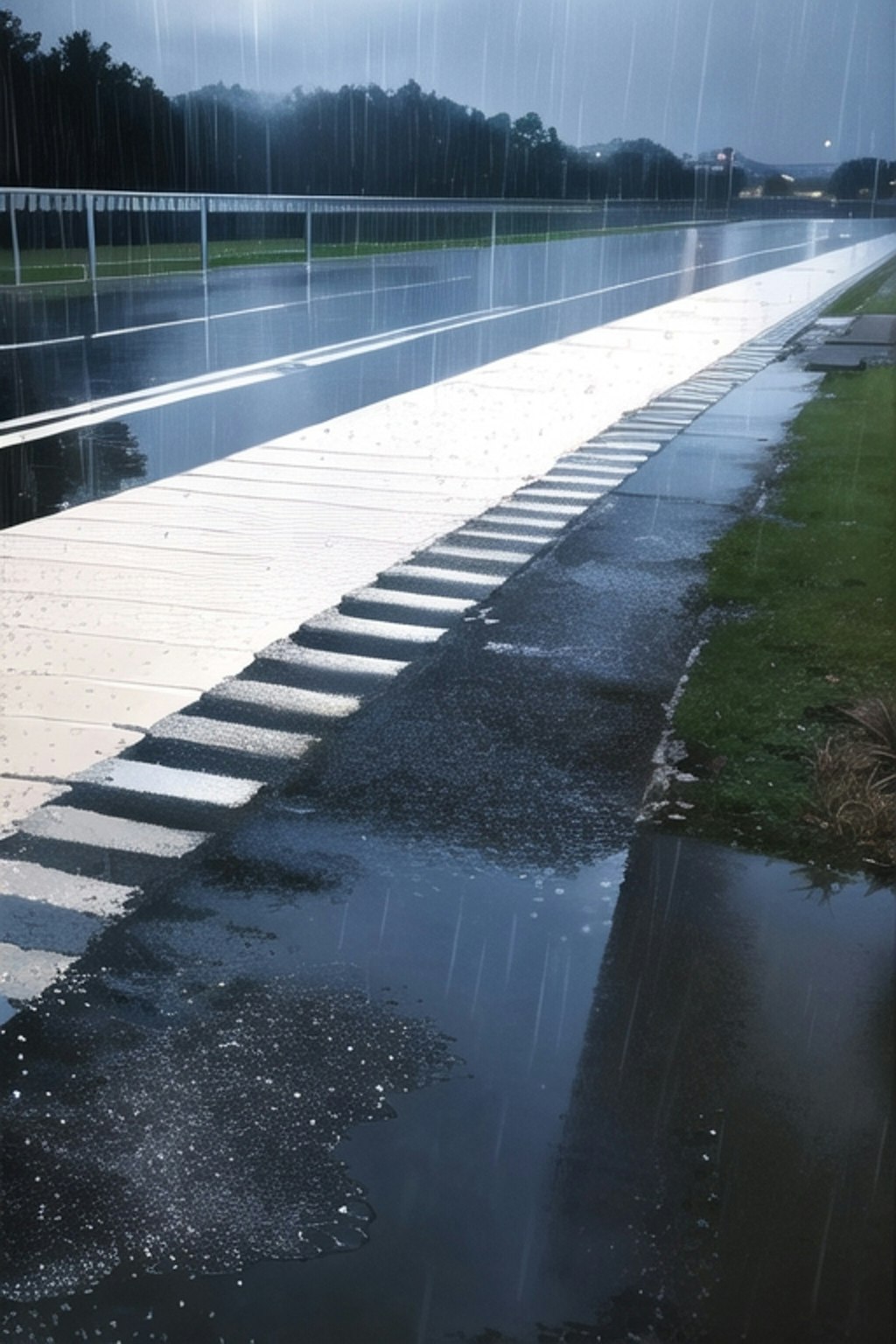 雨にうたれて