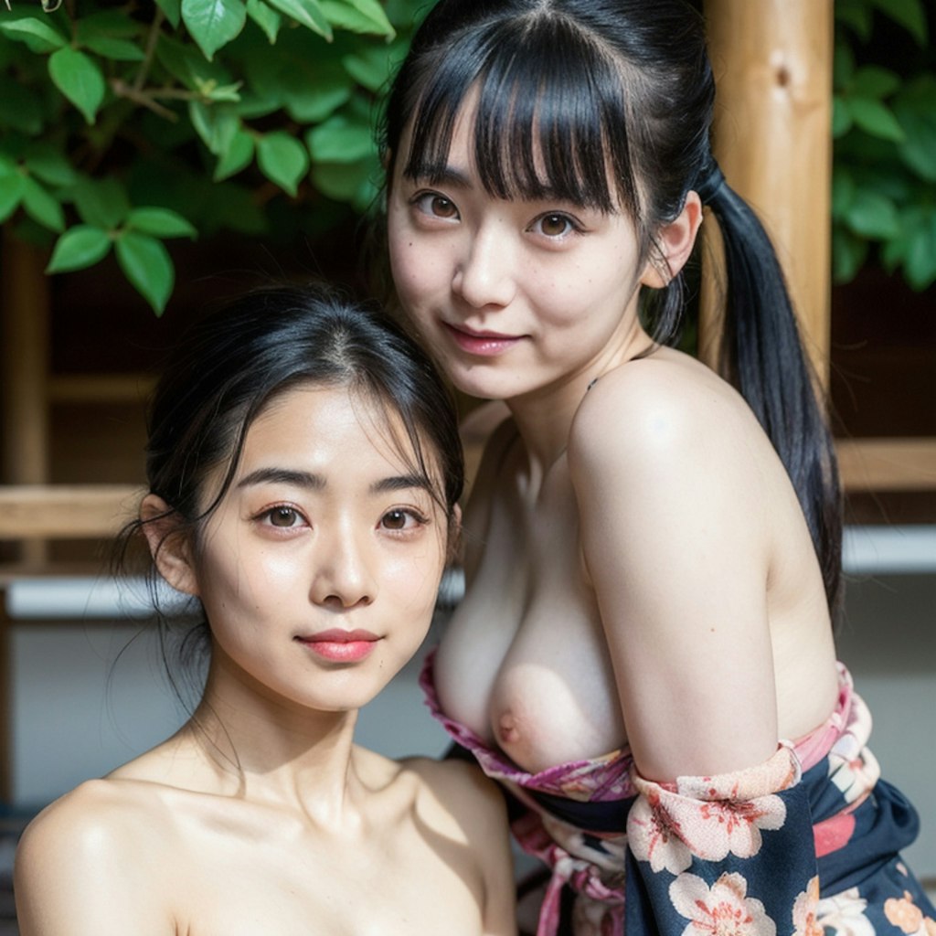 着物二人組女子💛