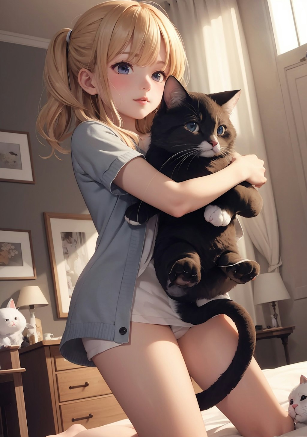 ねこちゃん大好き美少女