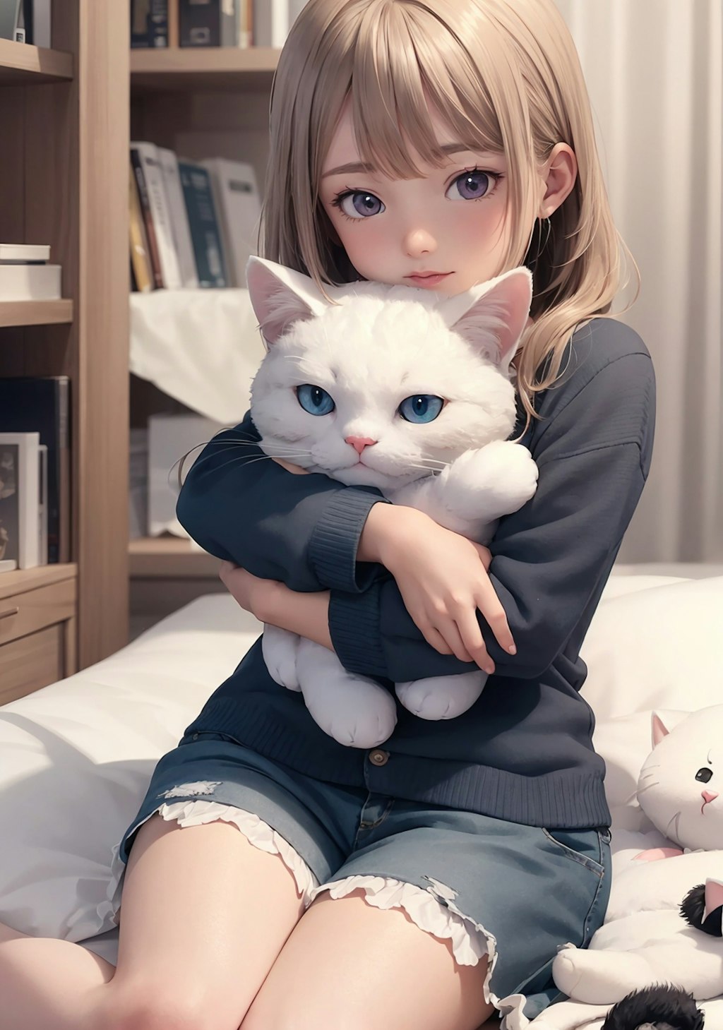 ねこちゃん大好き美少女