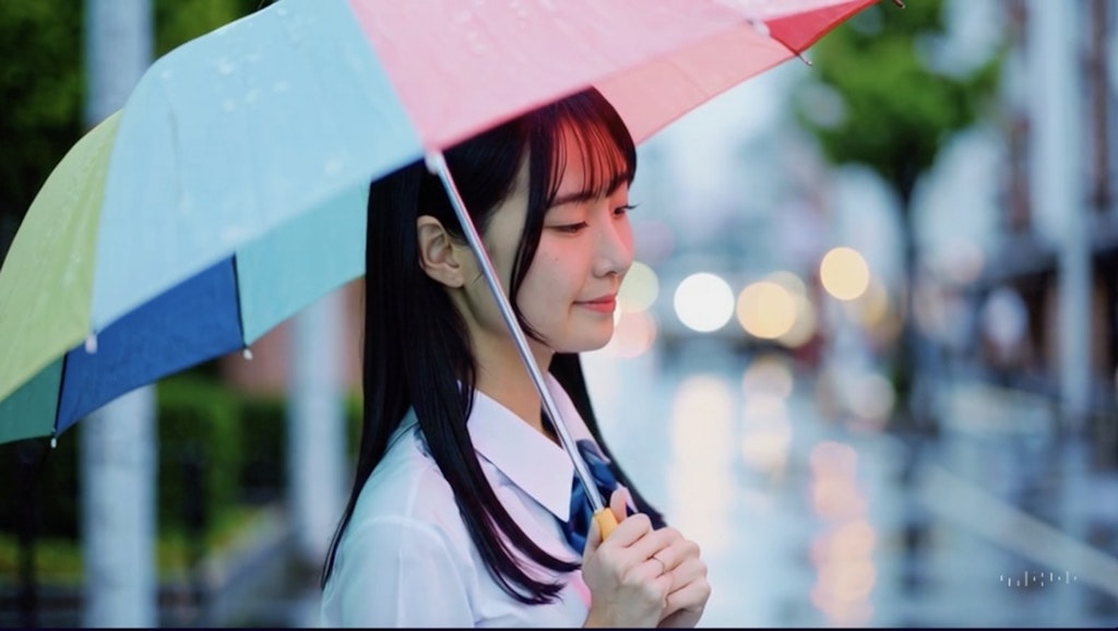 雨の中の下校