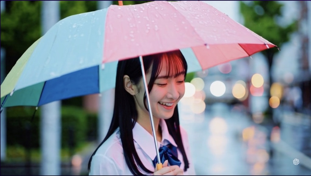 雨の中の下校