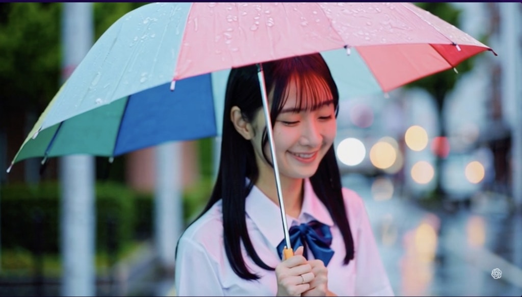 雨の中の下校