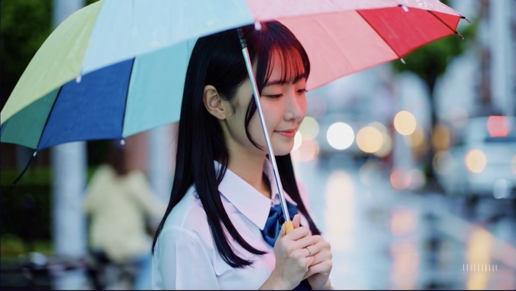 雨の中の下校