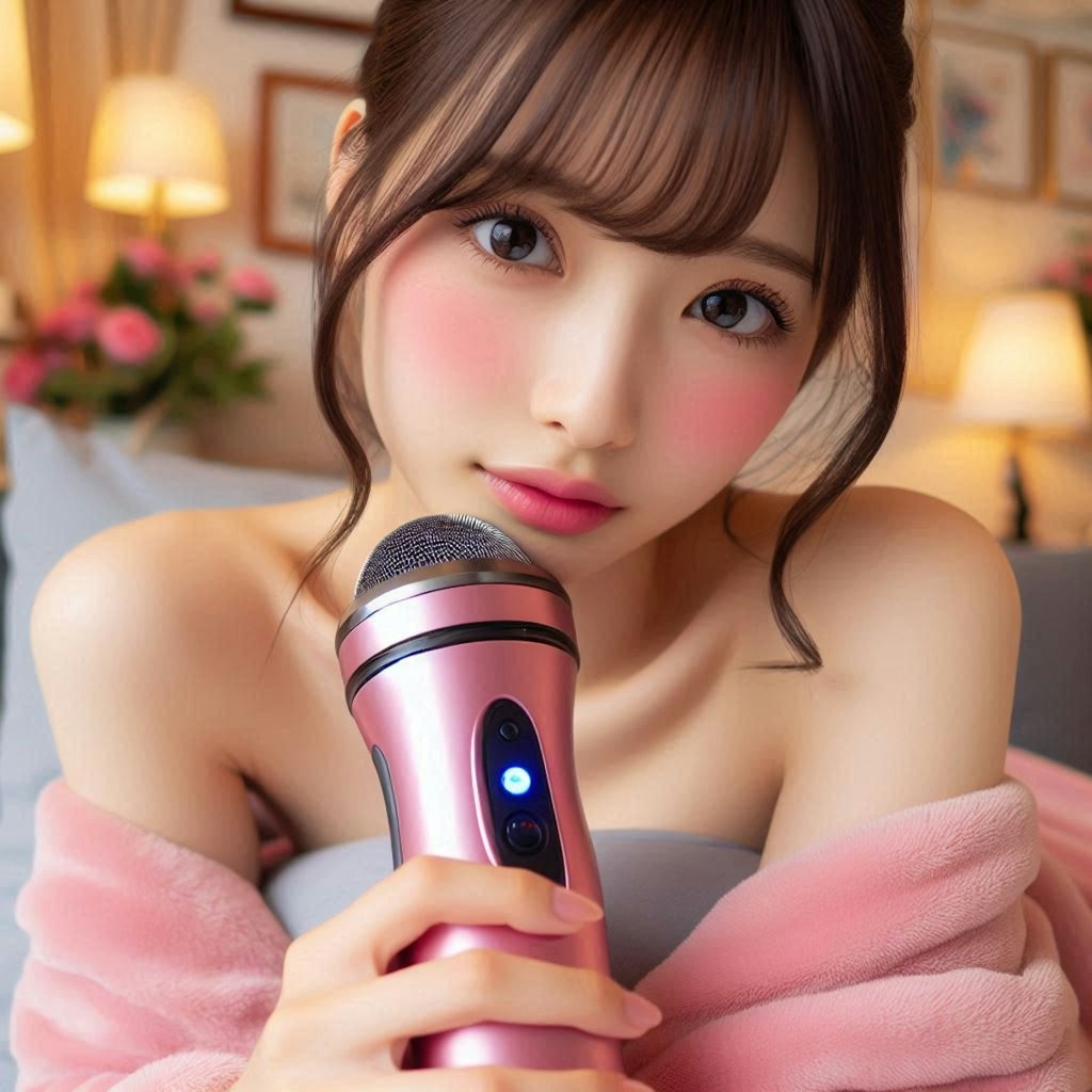 pink microphone