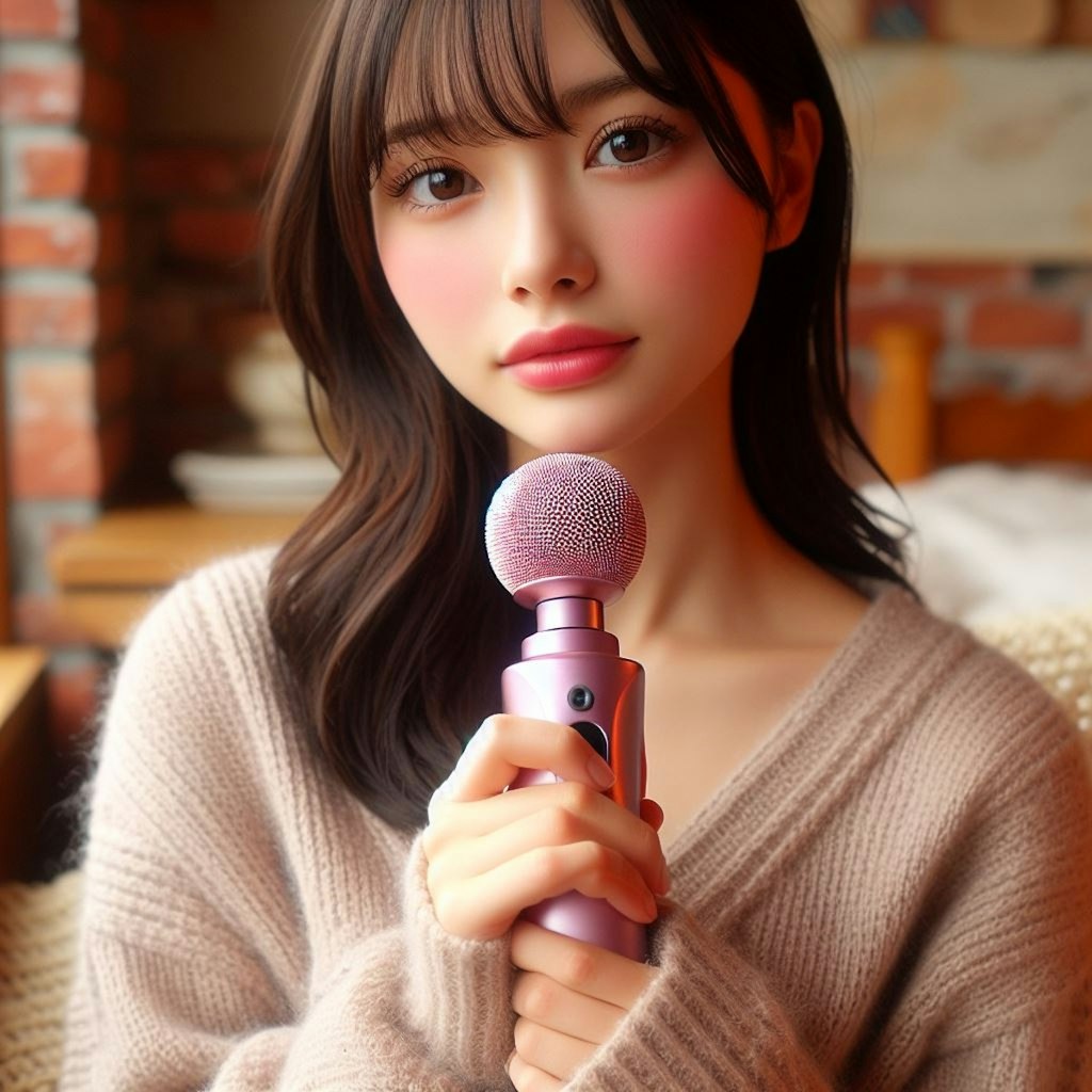 pink microphone