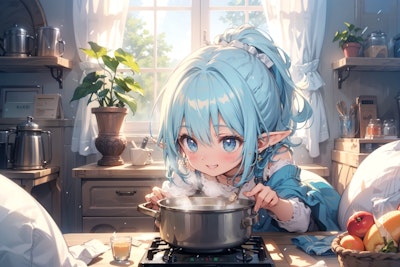Elf preparing a meal 32