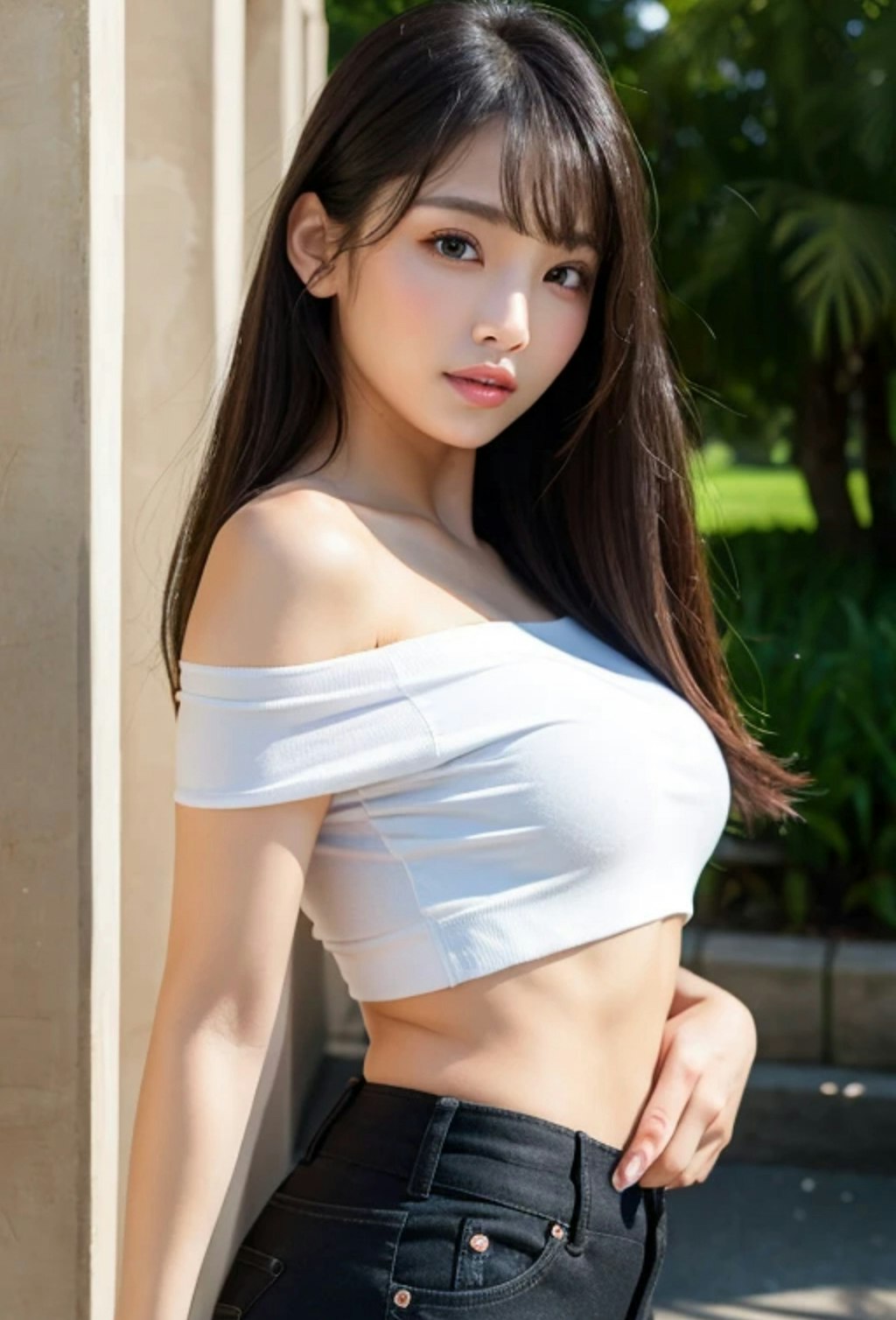 オフショルダー女子