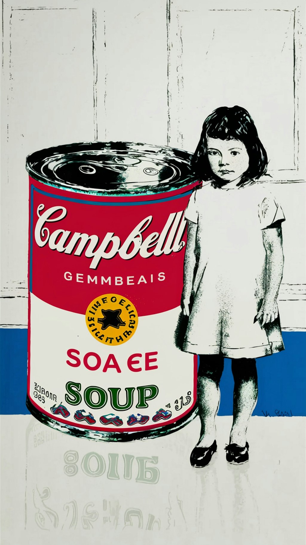 キャンベルスープ缶と少女
