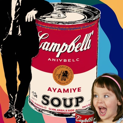 キャンベルスープ缶と少女