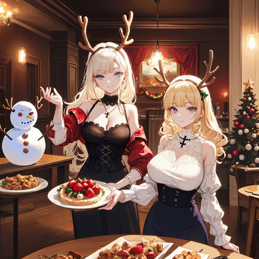 クリスマスパーティ　いつもの子雪女ver