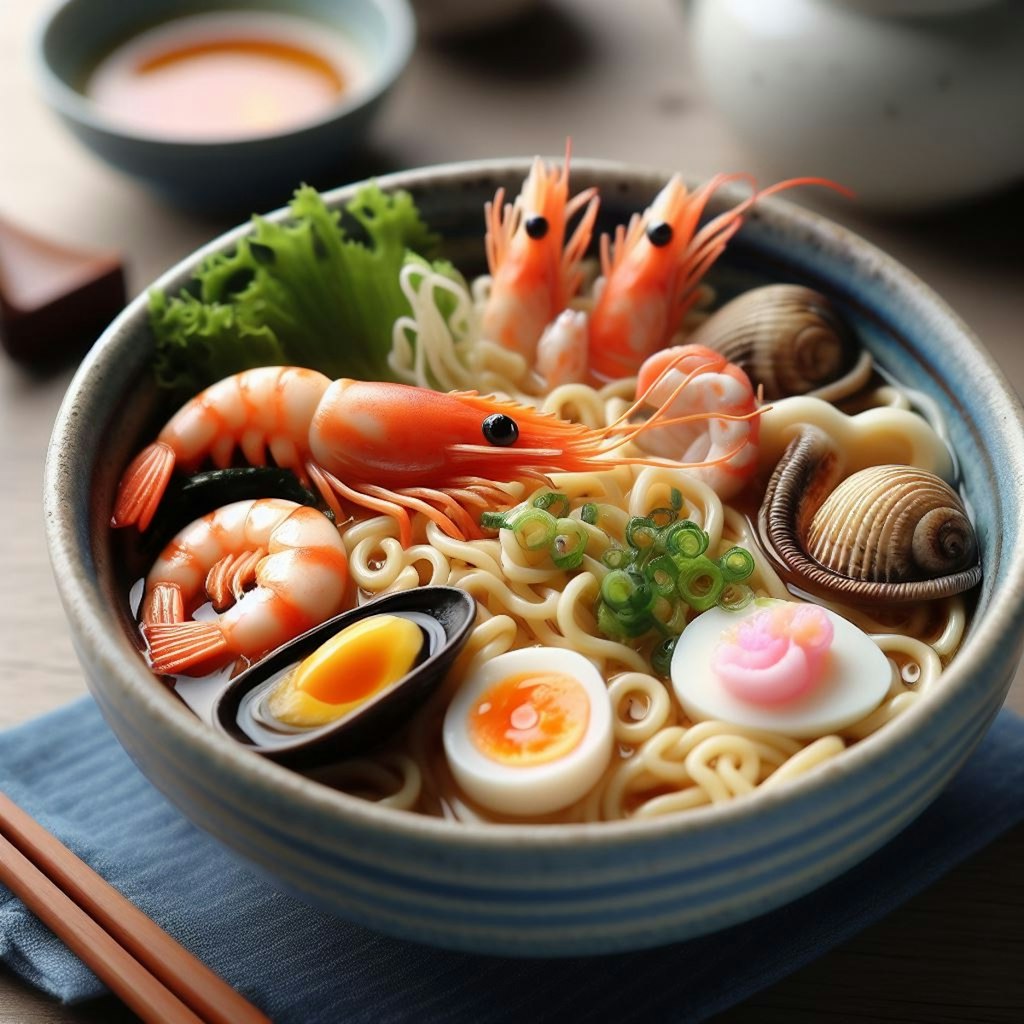 ミニキャラseafood noodle