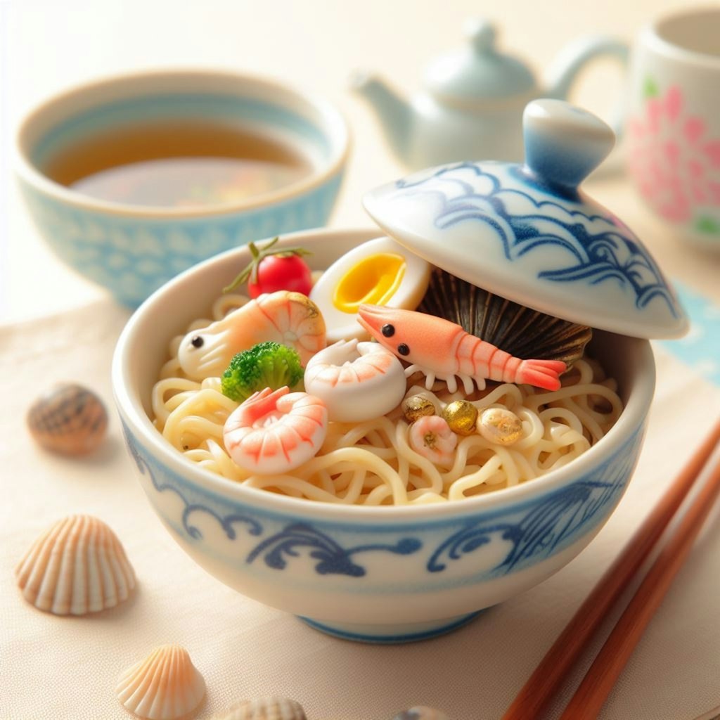 ミニキャラseafood noodle