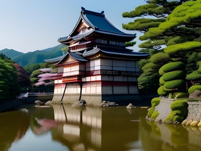 castillo en el este de japón