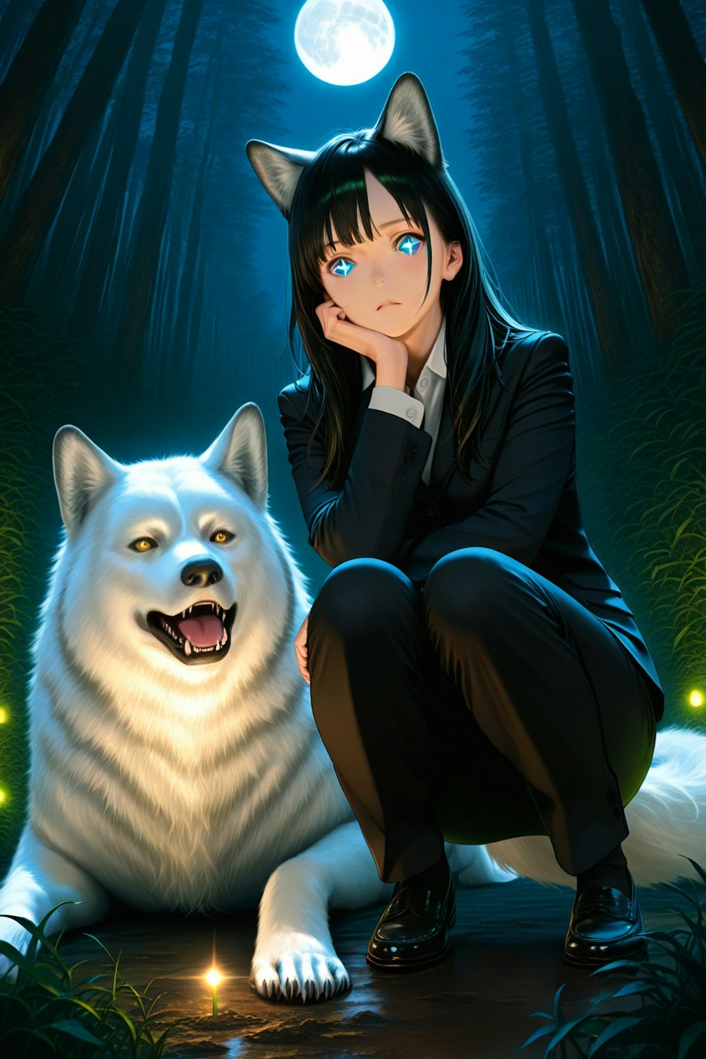 オオカミとオオカミ娘