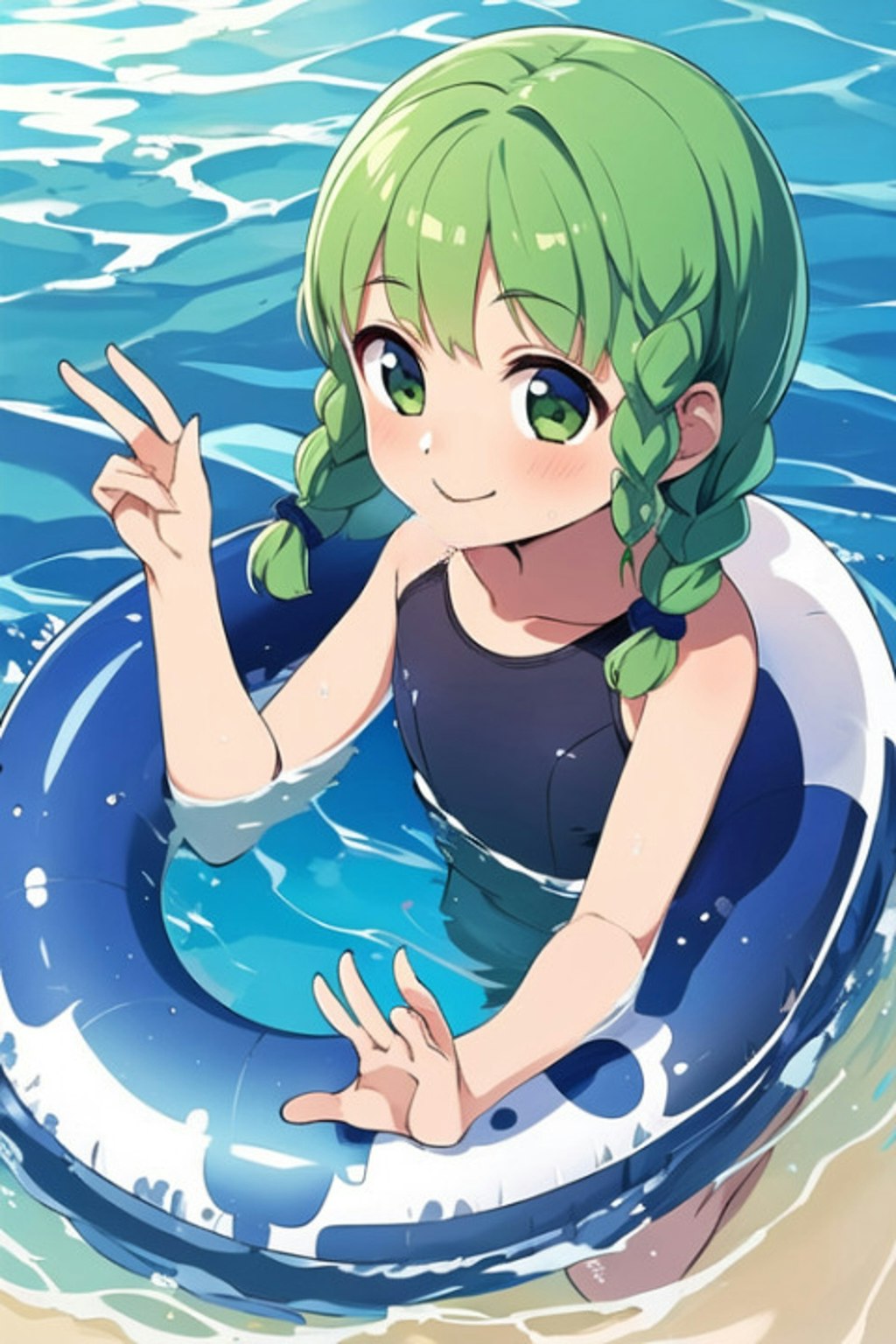 浜辺の女の子