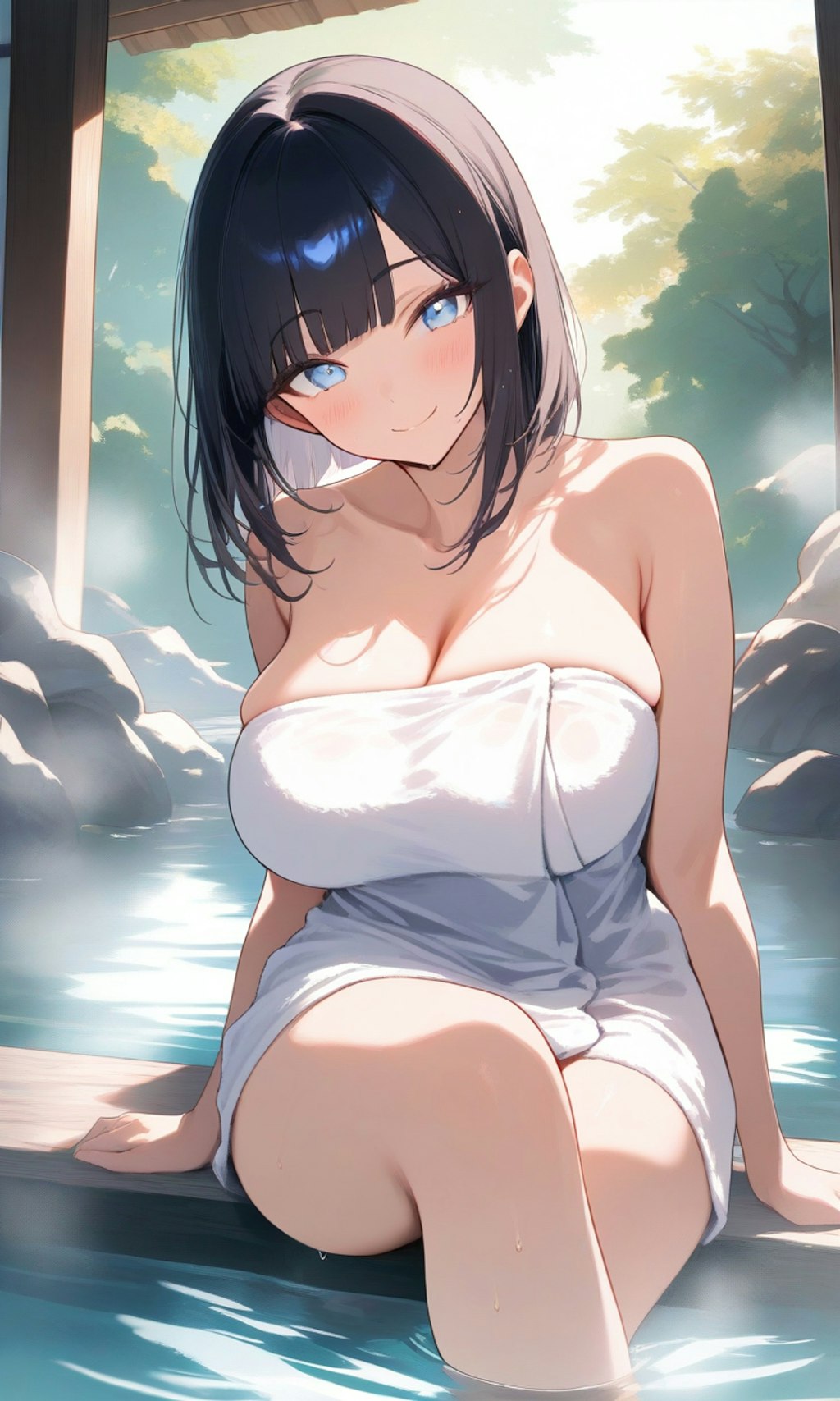 ナナミ💕の温泉♨️に入浴中😍💞