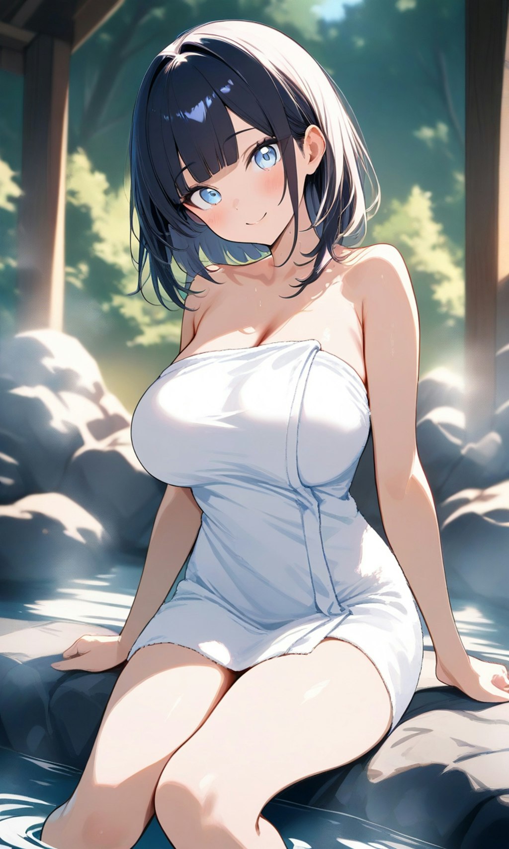 ナナミ💕の温泉♨️に入浴中😍💞