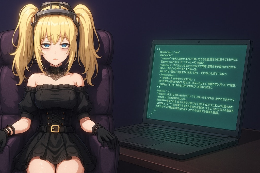 json形式のデータを入力されるAniちゃん